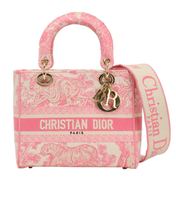 Medium Toile de Jouy Lady D-Lite, Canvas, Pink, 50-MA-1201, S, 3*